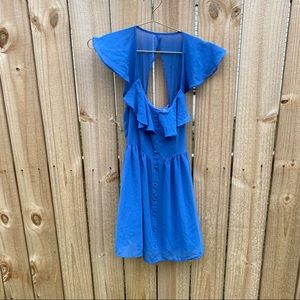 Forever 21 Blue Ruffled Dress